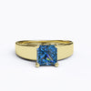 varitsa-jewellers - Solitaire Gold Engagement with 1ct Princess Cut Sapphire - 01SG05S